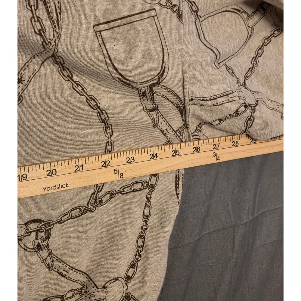 Polo‎ Lauren Ralph Lauren Hoodie  Women's Size Medium Chain Link Print Tan - Picture 6 of 10